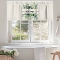 thumbnail image 4 of Eucalyptus Leaf Kitchen Valances for Windows Vintage Green Leaf Spring Summer Rod Pocket Curtain Valances for Living Room Bedroom Cafe Window Treatment, 1 Panel, 60x18 Inch, 4 of 7