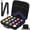 Black, variant on Pool Ball Carrying Case, 16 Holes Billiard Ball Storage Bag with EVA Hard Shell, Carry Handle & Adjustable Shoulder Strap for Standard 2-1/4 Inch Balls
