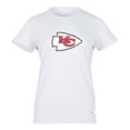 thumbnail image 1 of NFL Playera Aficionado Básica Kansas City Chiefs Blanco para Mujer, Talla Grande, 1 of 5