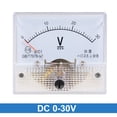 thumbnail image 2 of DC 0-30V Analog Panel Voltage Gauge Volt Meter 85C1 2.5% Error Margin, 2 of 5