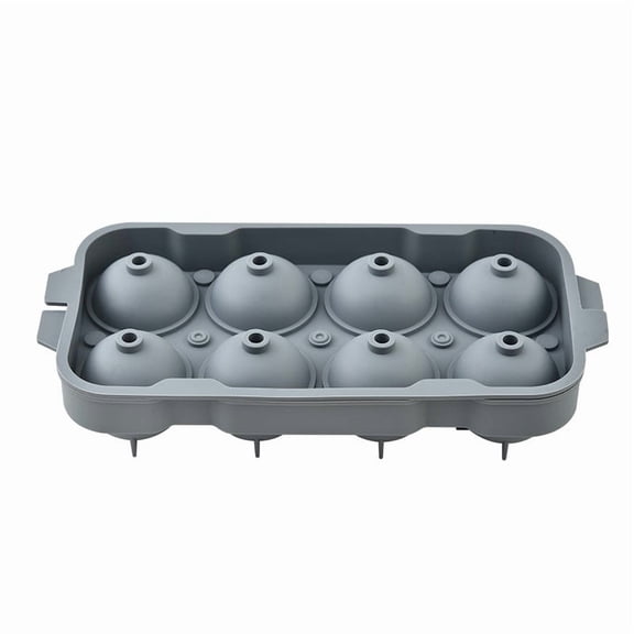 Round Ice Ball Maker Mold with Lid for Whiskey and Cocktails, Large Slow-Melting Silicone Ice Cube Tray, Stackable Leakproof Sphere Ice Molds for Bourbon and Home Bar