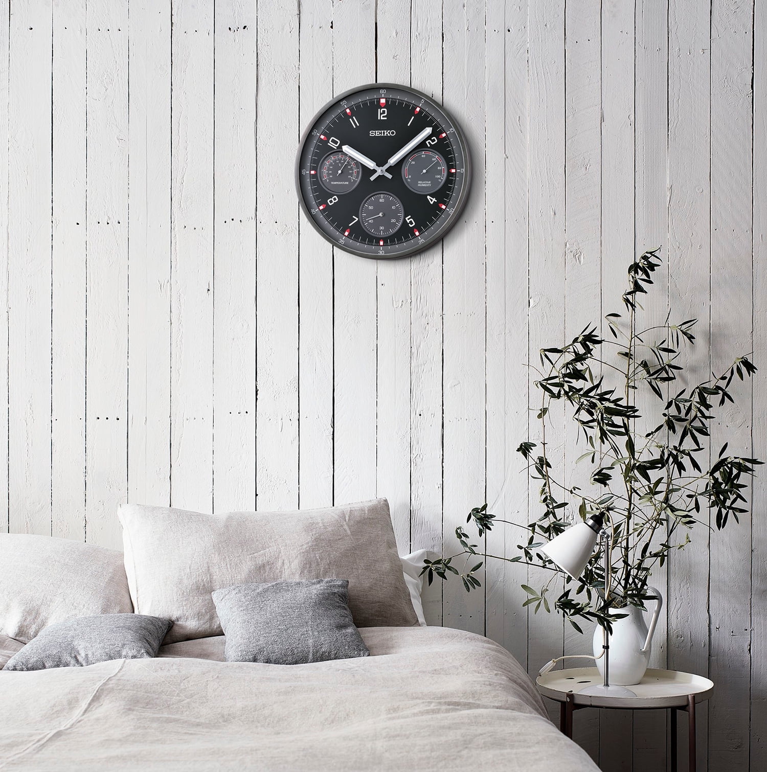 Seiko QXA823KLH Wall Clock, Black
