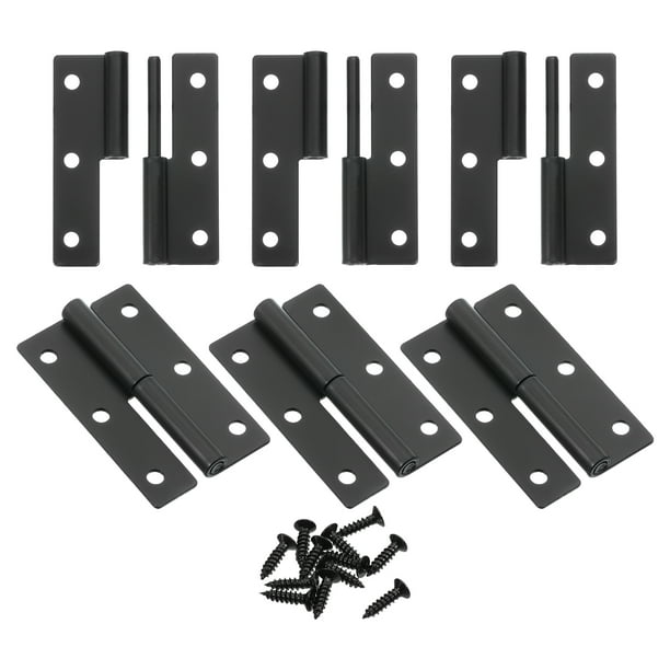 Uxcell 6Pcs Bisagra Desmontable, Bisagras Desmontables Izquierda de 2.5", Negros