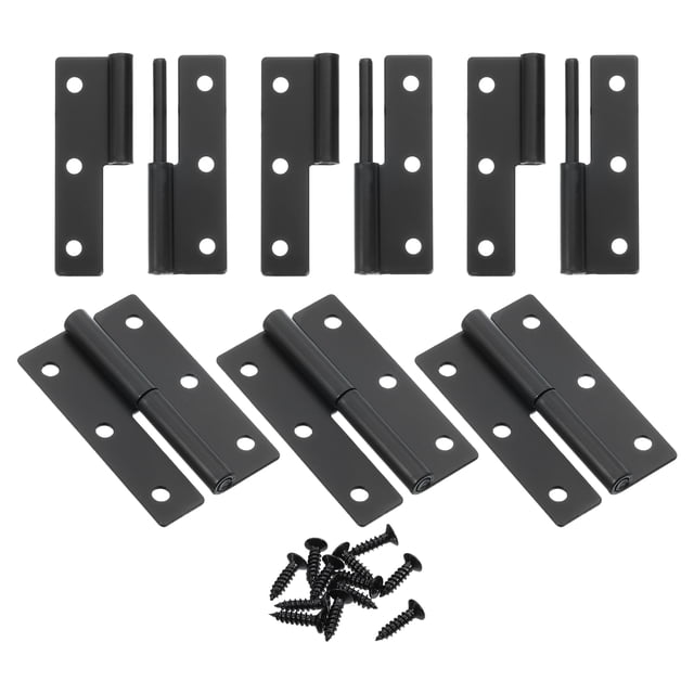 Uxcell 6Pcs Bisagra Desmontable, Bisagras Desmontables Izquierda de 2.5", Negros
