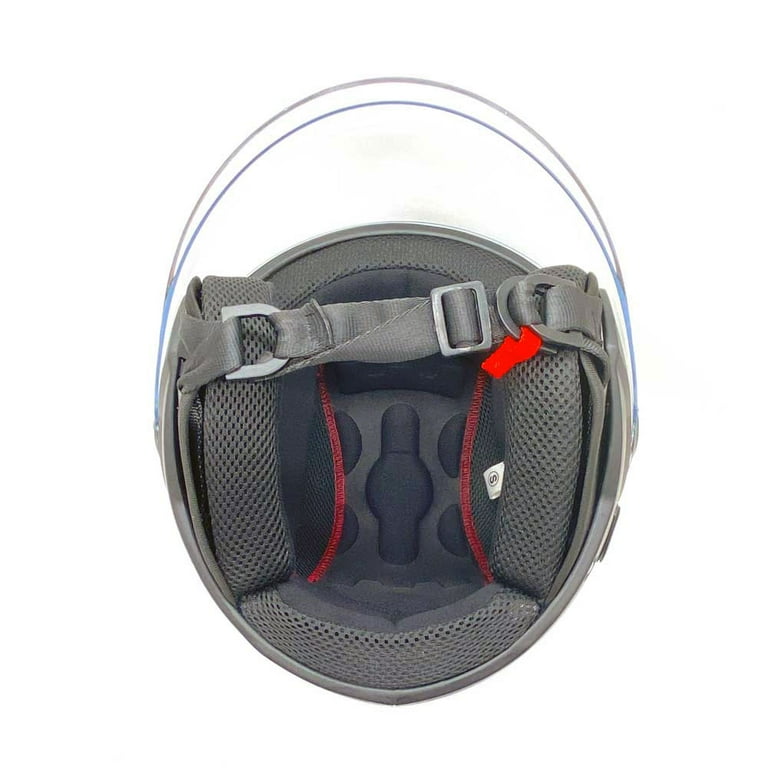 CDL MMG Motorcycle Open Face Helmet DOT Flip-Up Visor Gloss Red