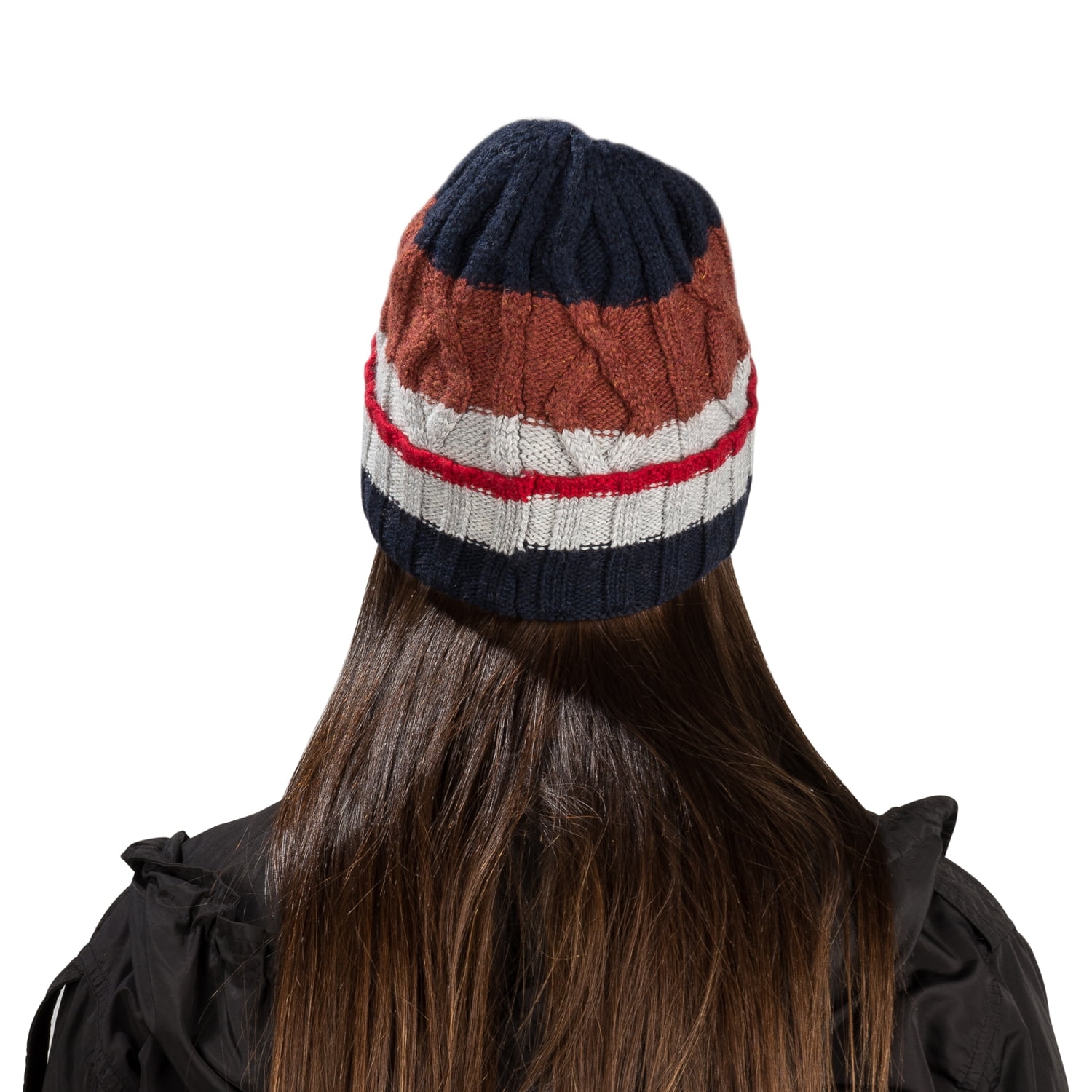 AERUSI Men or Womens Warm Knitted Patriot Beanie [All Season Style] [One Size Fits Most]