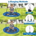 thumbnail image 6 of Goplus 40'' Flying Saucer Tree Swing Indoor Outdoor Play Set Swing for Kids Blue Whale, 6 of 9