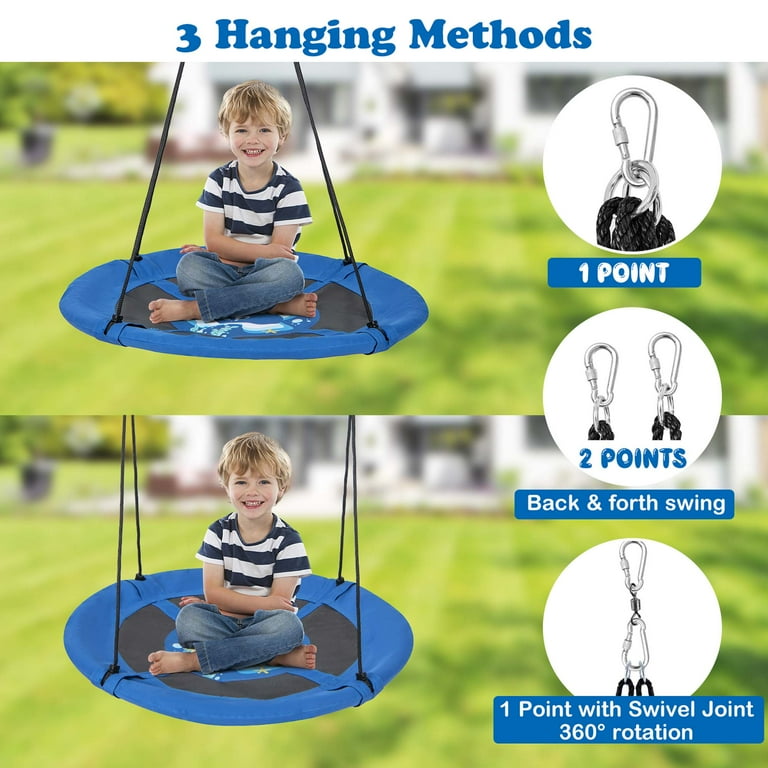 Goplus 40'' Flying Saucer Tree Swing Indoor Outdoor Play Set Swing