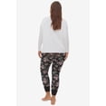 thumbnail image 2 of Ellos Women's Rib Trim Sleep Leggings Pajamas, 2 of 3