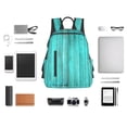 thumbnail image 4 of Fotbe Turquoise Wooden2 Mochila Ligera para Hombres y Mujeres - Duradera y Resistente al Agua, Ideal para Escuela, Trabajo, Viajes y Uso Diario, 4 of 7
