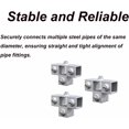 thumbnail image 4 of 2PCS T Shape Square Tubing Joint, Square Tube Fitting for Pipe Rack and Shelving Construction(25*25mm/0.98*0.98in), 4 of 6