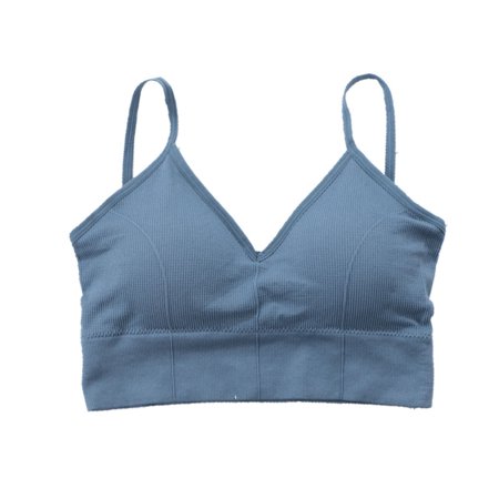 

fanshao Push Up V Neck Women Bra One Size Cross Back Strap Padded Wireless Underwear Lady Underwear