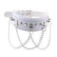 thumbnail image 4 of de cuero vintage para mujer, , colr de cadenas, joyería Hugo Gargantilla de pico con cadena, 4 of 8
