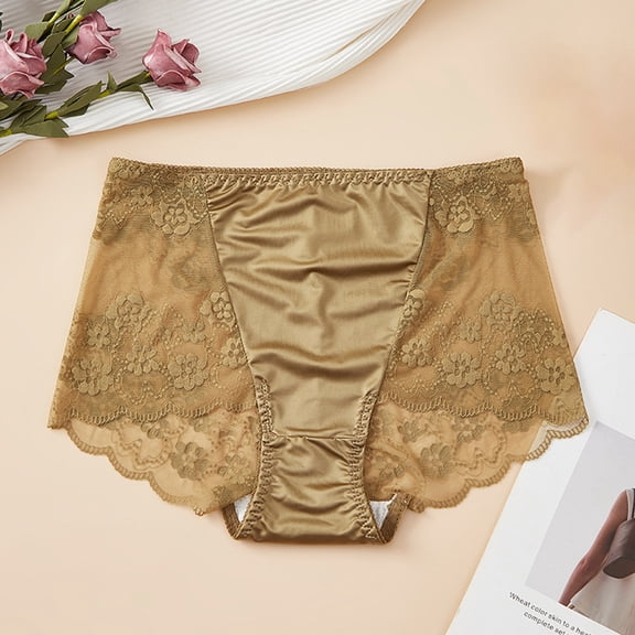 Zorckvet Womens Panties Plus Size Seamless Briefs Lace Comfortable Breathable Underwear for Women