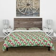 thumbnail image 3 of Designart 'Red Tropical Flowers' Floral Duvet Cover Set, 3 of 4
