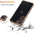 thumbnail image 3 of for Samsung Galaxy S22 Case, Slim Shockproof Electroplated Samsung Galaxy S22 Protective Phone Case, Black, 3 of 11