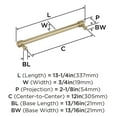 thumbnail image 5 of Amerock Faraday 12 inch (305mm) Center-to-Center Golden Champagne Appliance Pull, 5 of 6