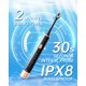 thumbnail image 5 of Aneebart Sonic Cepillo de dientes eléctrico, paquete de 2, cepillo de dientes eléctrico para adultos, cepillo de dientes eléctrico de viaje incluye 12 cabezales de cepillo, IPx8 impermeable (blanco y, 5 of 5