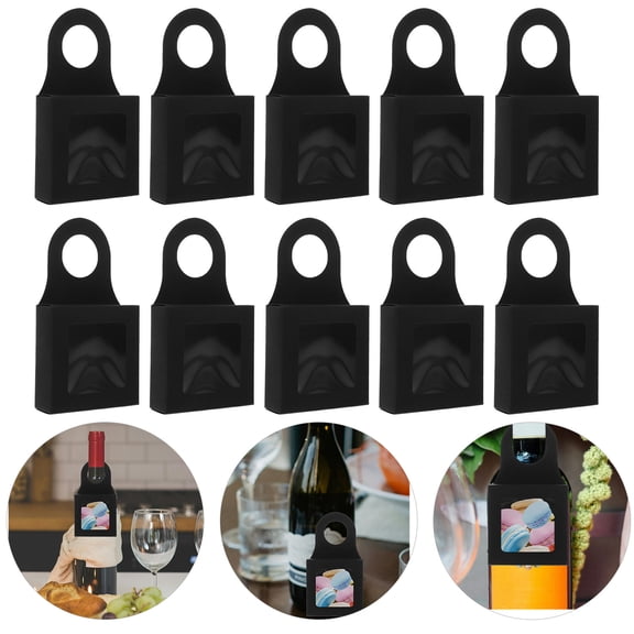Raindrops 12Pcs Black Wine Bottle Box with Kraft Paper Material and Decorative Window