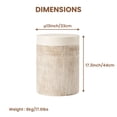 thumbnail image 6 of FOROUTIA 17.3" Light Beige Vertical Stripe Side Table, Waterproof Magnesium Oxide Accent Table, Indoor Outdoor End Table for Patio, Living Room, Bedroom, Small Space Stool, 6 of 7