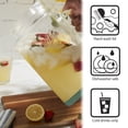 thumbnail image 5 of Mason Craft & More Glass 1 Gallon Pitcher with Removable Plastic Lid and Silicone Base, Sage, Useful for Serving Chilled Drinks, 5 of 6