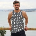 thumbnail image 6 of Daiia Lovely Penguin Printed Men's Quick Dry Fit Muscle Tank Top Slim-Fit Tank Workout Tank Top Lightweight Sports Tank Top-XX-Large, 6 of 7