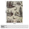 thumbnail image 4 of Nawypu Indigo Hill White Pine Sherpa Throw Blanket, Pine Tree Nature Mountain Bear Deer Elk Print, Western Blanket for Camping Outdoor, Cabin Lodge Rustic Sherpa Blanket,, 4 of 6