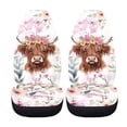thumbnail image 5 of XYZCANDO Car Seat Covers 2 Pack Car Front Seat Covers Vehicle Seat Protector Anti-Scratch Comfort Auto Van, Pink Floral Cow, 5 of 10