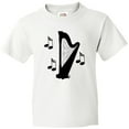 thumbnail image 3 of Inktastic Harp Silhouette Music Gift Youth T-Shirt, 3 of 5