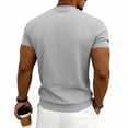 thumbnail image 6 of FRSASU Men's Waffle T-Shirt Casual Stretch Solid Crewneck Short Sleeve Lightweight Textured Pullover Tee Tops Gray, 6 of 7
