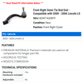 thumbnail image 2 of Front Right Outer Tie Rod End - Compatible with 2000 - 2006 Lincoln LS 2001 2002 2003 2004 2005, 2 of 2