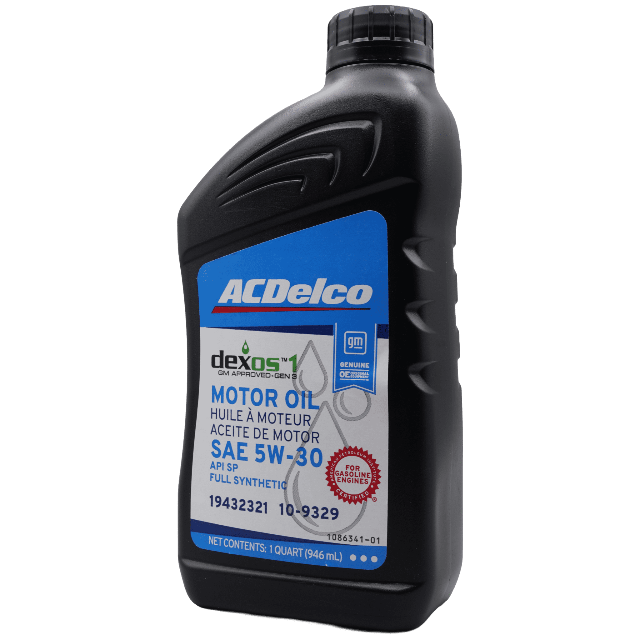 10-9329 (19432321) dexos1 GEN 3 Full Synthetic 5W-30 Motor Oil, 1