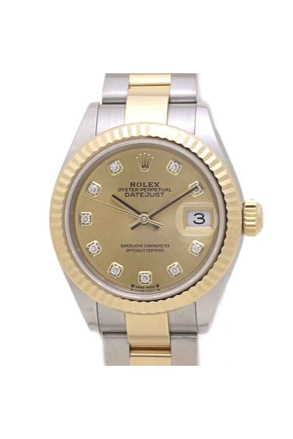 Pre-Owned ROLEX Rolex Datejust 28 with 10 Diamonds, 279173G, Women's Watch, 18K... (Good)