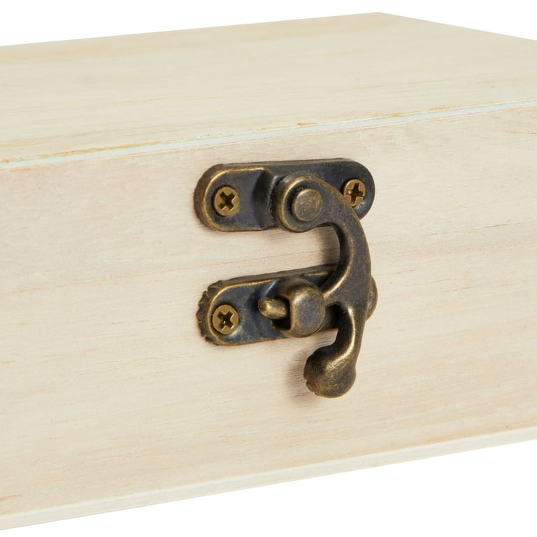 Secured Personalized Wooden Card Box - Includes Lockable Front Hinge