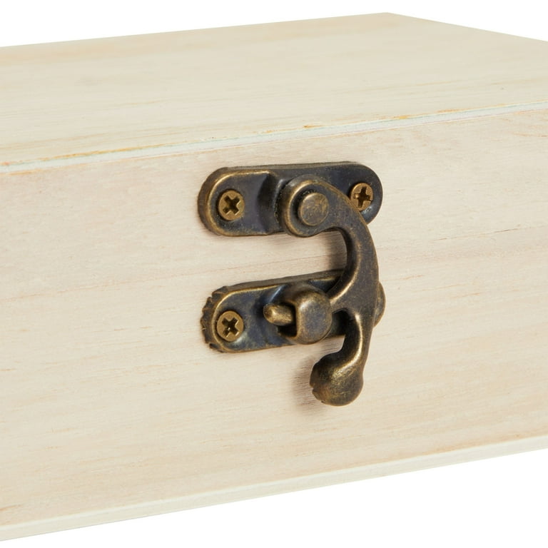 Clasps for outlet wooden boxes