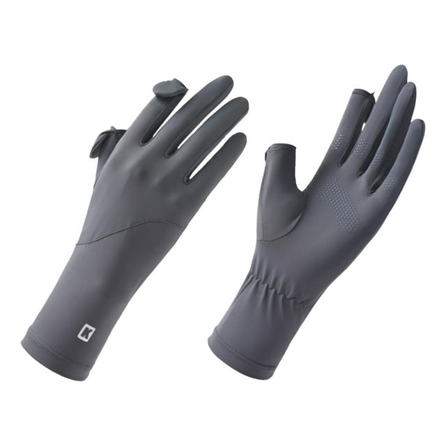 Guantes de Protección Solar Perfecl para Mujer Antideslizantes para Conducir Verano Gris Oscuro