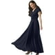 thumbnail image 1 of Vestido largo KOH KOH talla grande azul marino oscuro para mujer, 1 of 5
