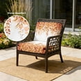 thumbnail image 2 of Outdoor Patio Cushion Covers 4 Pack Orange Eucalyptus Patio Chair Cushion Covers with Ties and Zipper Watercolor Leaves Waterproof Outdoor Seat Cushion Covers for Patio Furniture 22"x20", 2 of 9