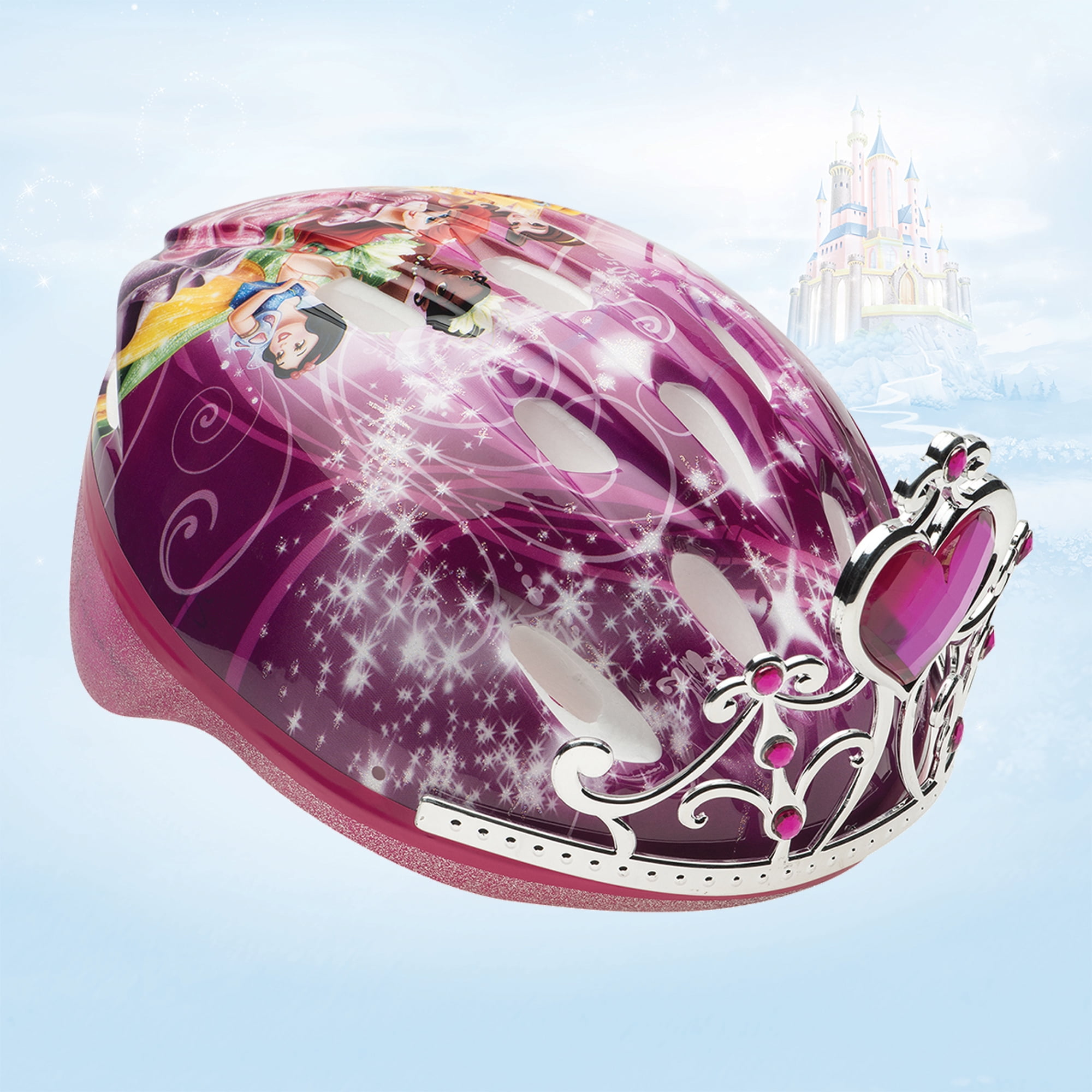 Bell Disney Princess Purple Glitter Age 3 Toddler Kid Bicycle Multi Use Helmet 
