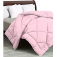 thumbnail image 2 of D.N.G. BEDDINGS 3 Piece Luxury Diamond Pattern Comforter Set, Premium Super Soft, 800 Thread Count, 100% Egyptian Cotton, Super King Size, Solid Light Pink Color, 2 of 8
