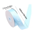 thumbnail image 3 of Polyester Gift Wrapping Ribbon, Elegant Letter Print for Wedding Shower Floral Bouquet Holiday Decor, Blue, JKODE, 3 of 6