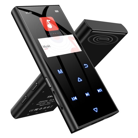 Reproductor MP3 SWOFY D50 de 128 GB con Bluetooth 5.3, negro + accesorios