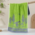thumbnail image 4 of Btomtd Leaf Pattern Hand Towels for Face and Body, Lint Free Fast Drying Bath Towels, Thickened Absorbent Towels for Daily Facial Cleansing, Size 29" x 13.4", Green-B, 4 of 8
