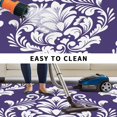 thumbnail image 5 of Purple Boho Outdoor Rug for Patio/Deck/Porch, Non-Slip Large Area Rug 6 x 9 Ft, Vintage Classic Bohemia Flower Textured Indoor Outdoor Rugs Washable Area Rugs, Reversible Camping Rug Carpet Runner, 5 of 8