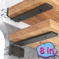thumbnail image 1 of Frsuoak Soporte para Estantes, Soportes Flotantes Resistentes de 8 Pulgadas de Largo, Paquete de 6 Soportes para Estantes, Soportes de Pared de Metal Recubierto Negro con 1/5 Pulgada de Grosor y Capa, 1 of 6