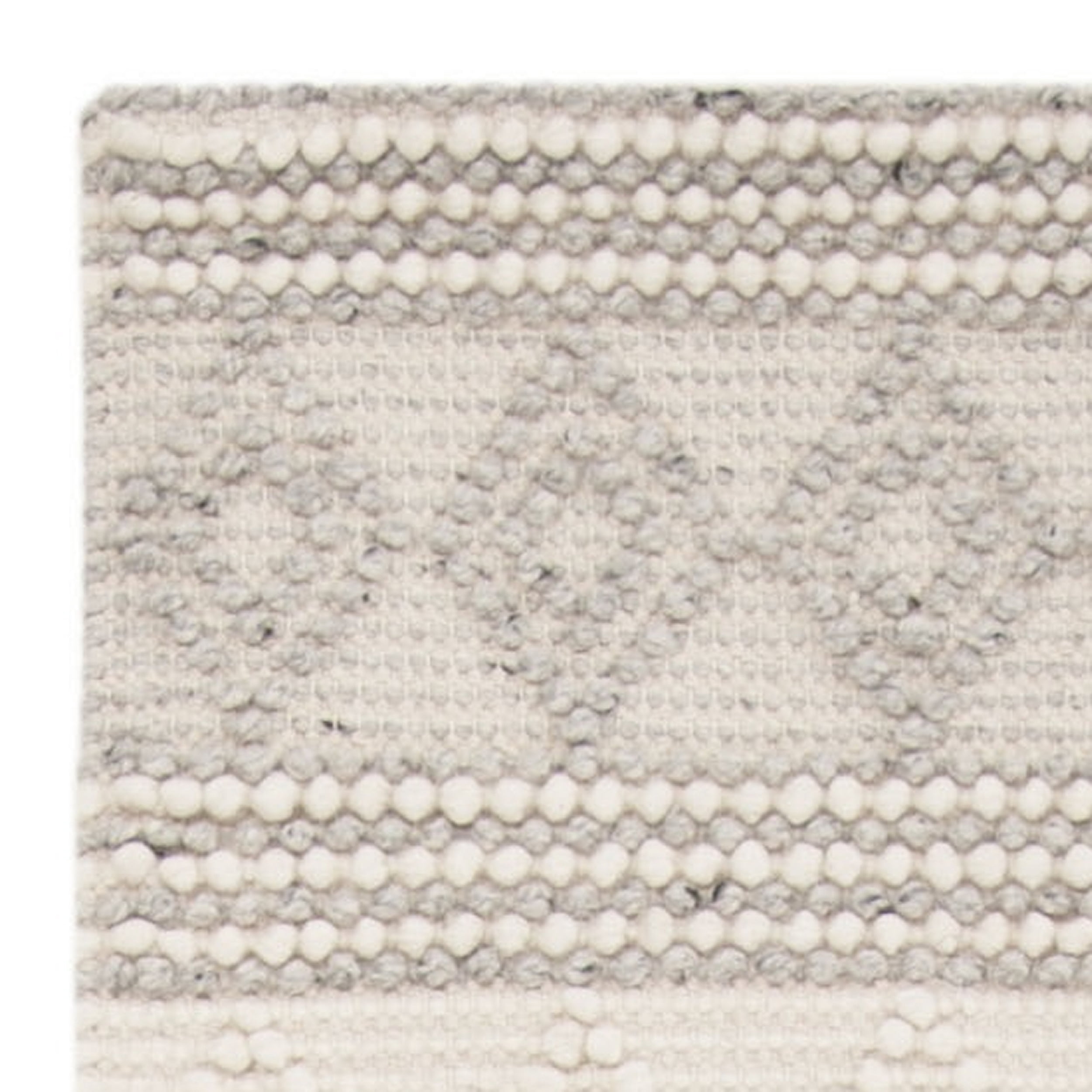 SAFAVIEH Natura York Geometric Striped Braided Jute Runner Rug, Grey/Ivory, 2' x 14'