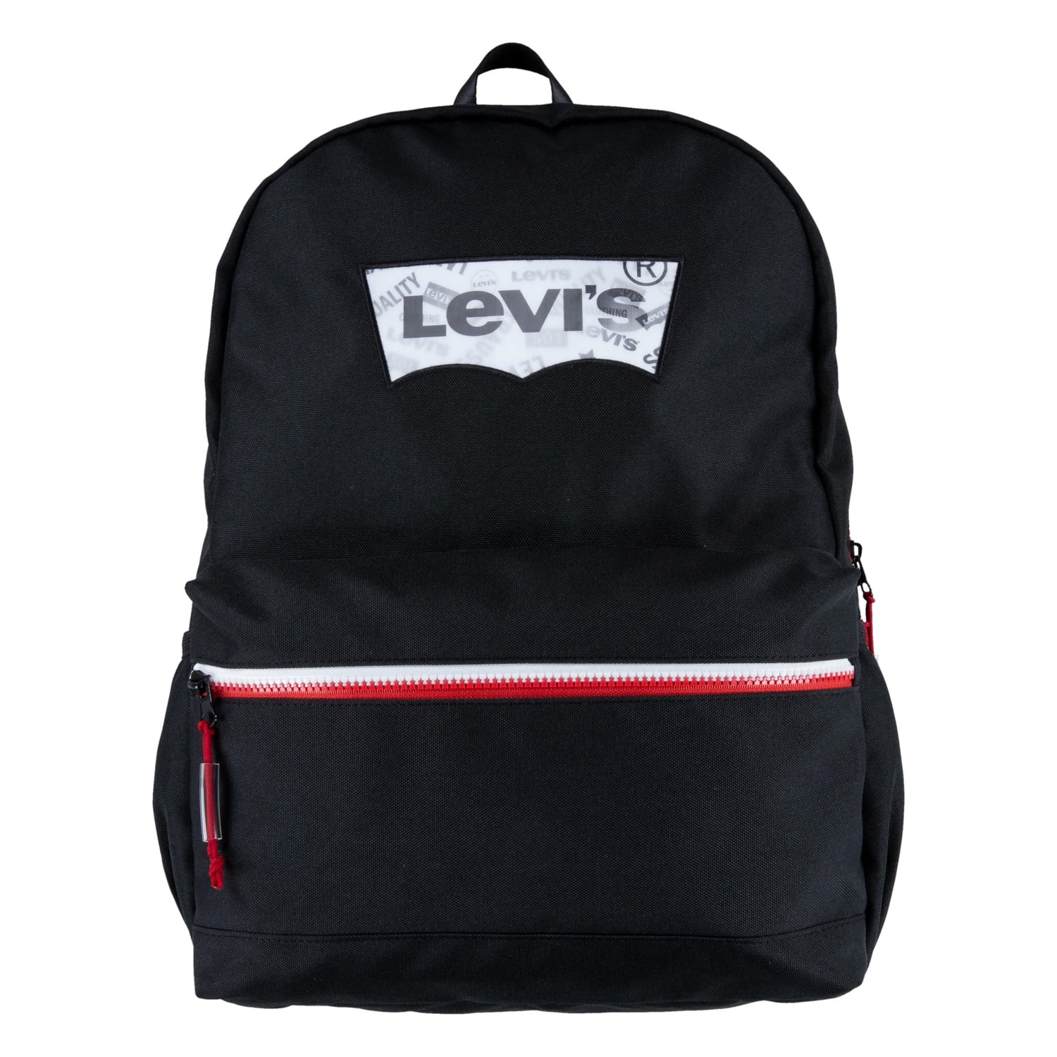 Levi's Unisex Adult Classic Logo Backpack, Black and Red 