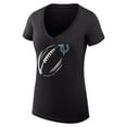 thumbnail image 2 of Women's G-III 4Her by Carl Banks  Black Indianapolis Colts Super-Slim Fit Lightweight Subtle Football V-Neck T-Shirt, 2 of 3