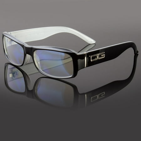 Mens Womens DG Clear Lens Rectangular Frame Fashion Eye Glasses Hipster (Best Designer Glasses For Men)
