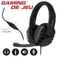 thumbnail image 2 of Escape - Casque de Jeu Stéréo Filaire, Contrôle du Volume et Microphone, Rouge, 2 of 3
